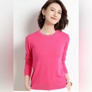 J. Crew Women's Pink Crew Neck Sweater